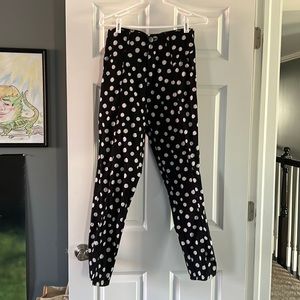 Lucy & Yak trousers, black with white polka dots, size 30R